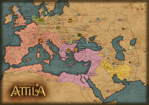 Total War: Rome II - Карта стартовых позиций Total War: Attila
